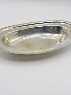 Vintage Silverplate Bread Bowl, Monogram "S"